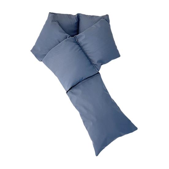 Down Scarf with Pocket Design Solid Color Waterproof Wear-Resistant Winter Versatile Scarf Daily Outdoor Wear