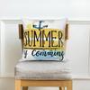 Home Sofa Office Cushion Pillowcase  Summer Vacation Alphabet Printed