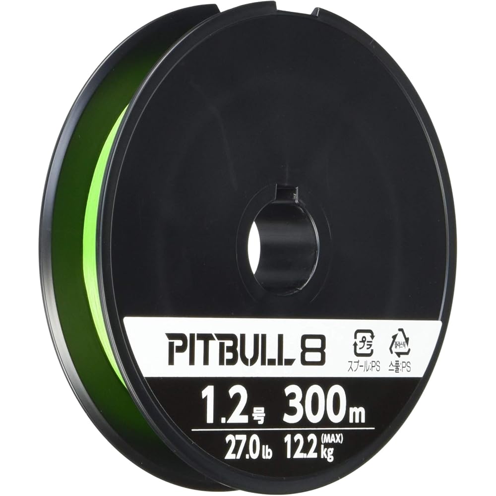 Shimano Pitbull 8 Fishing Line 300m 1.2mm Lime Green PL-M78S