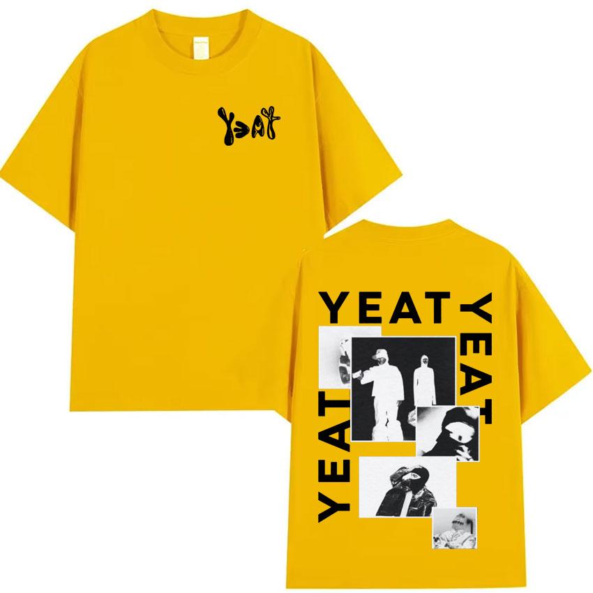 Rapper Yeat Harajuku Graphics Print Tshirt Mens Fashion Clothing Casual Cotton Short Sleeve Summer Oversized Streetwear T Shirt