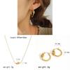 Geometric Stainless Steel Earring Set For Women Modern Style