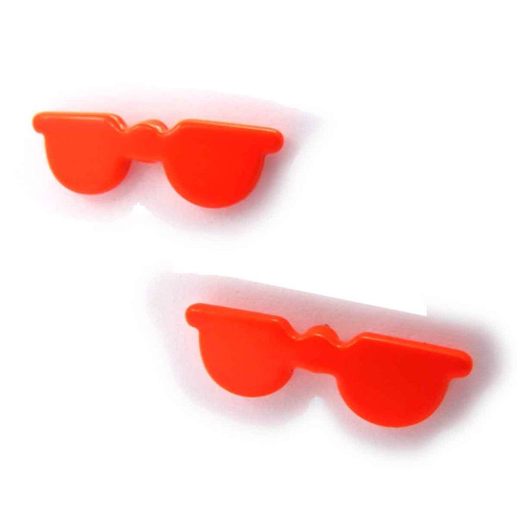 Les Trésors De Lily [J8184] - Orange 'Glasses' Designer Earrings