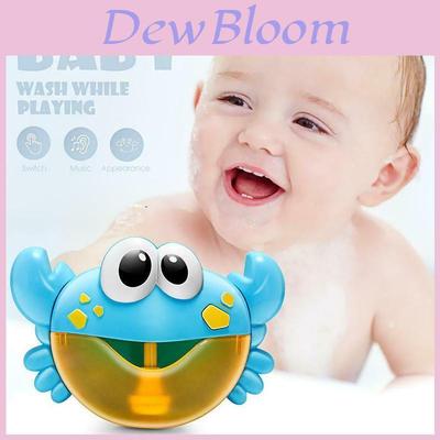Adorabile Granchio Rosso di Plastica Cartone Animato Giocattolo da Bagno per Bambini con Musica e Macchina per Bolle Divertente