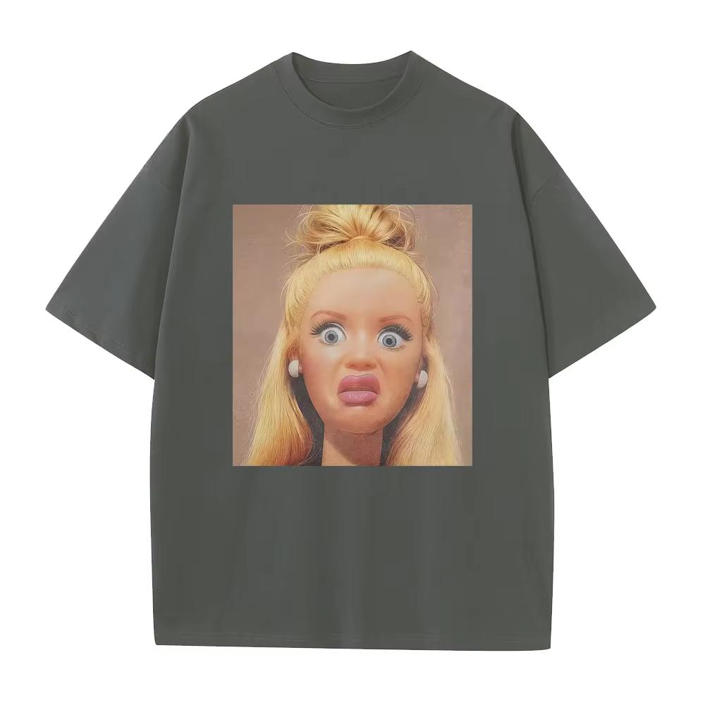 Hot Funny Disgusting Doll Meme Graphic Tshirts Unisexs Women High Quality Cotton T Shirts Unisex Oversized Short Sleeves Tshirts