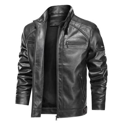 Autumn and Winter New PU Leather Jacket Motorcycle Outdoor Casual Men's Youth Jacket Ramen Pocket