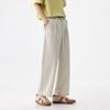Solid Color Simple Trendy Brand Loose Wide-leg Anti-wrinkle Drape Trousers Men's Trendy Versatile Casual Straight Nine-point Trousers