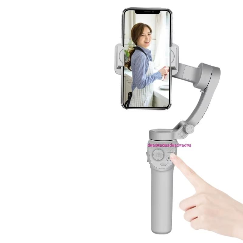 New M01   3-axis Smart Gimbal Handheld Stabilizer Selfie Tripod with Fill Light for Smartphones, Foldable, Smart Face Tracking, Live Frame Stabilizer