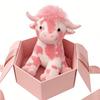 Highland Cow Plush Soft Stuffed Animal Fluffy Realistic Scottish Cattle Plushie with Big Eyes Cute Highland Cow Gift for Kids Adults