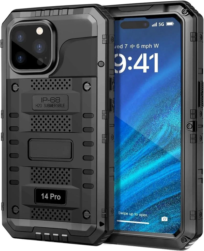Per iPhone Air 17 16e 15 14 13 12 11 Pro Max XS XR 7 Plus Subacquea IP68 Robusta in Metallo Alluminio Custodia Impermeabile Pellicola Protettiva Schermo