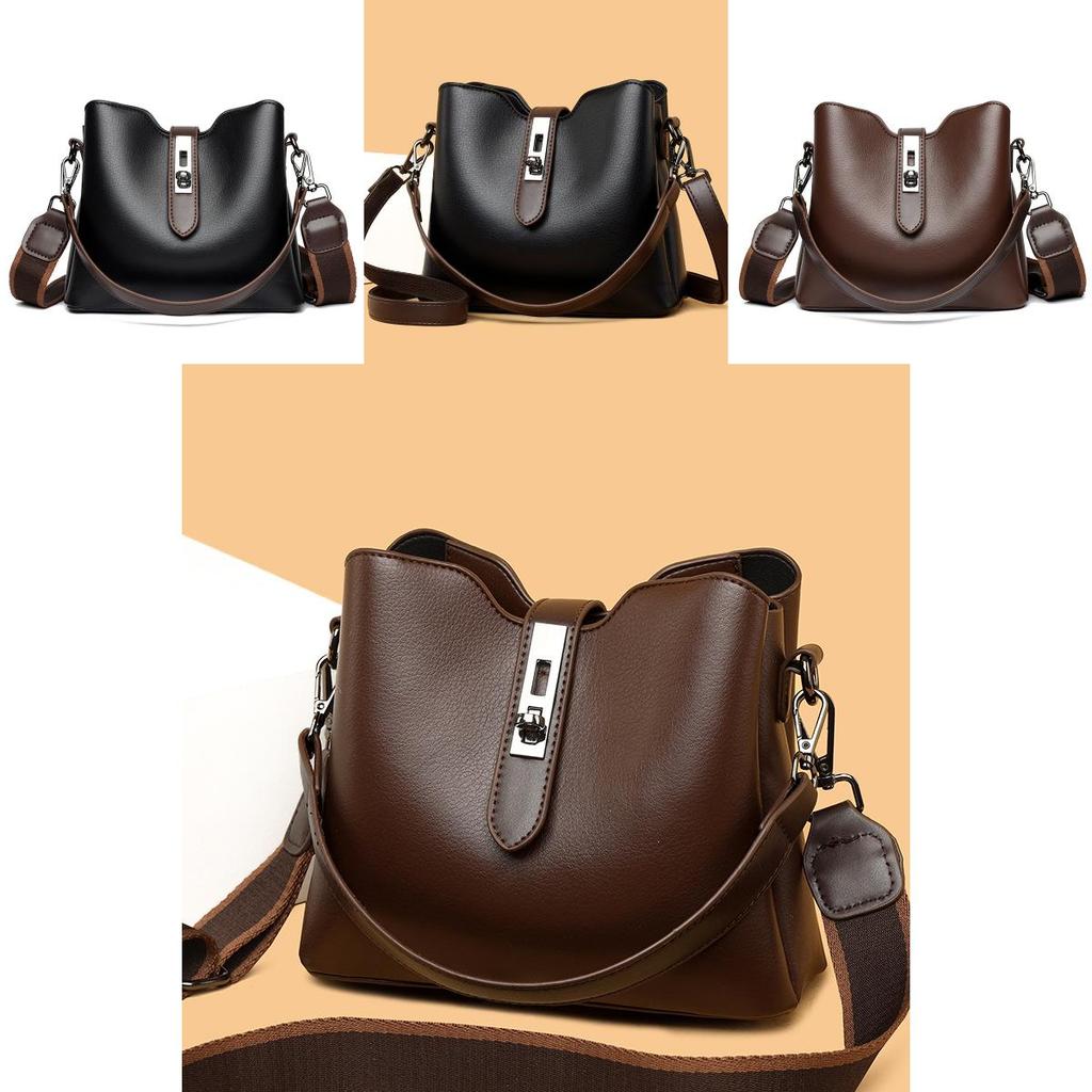 Elegant Pu Bucket Bag For Women With Vintage Charm And Spacious Design Ideal For Daily Use