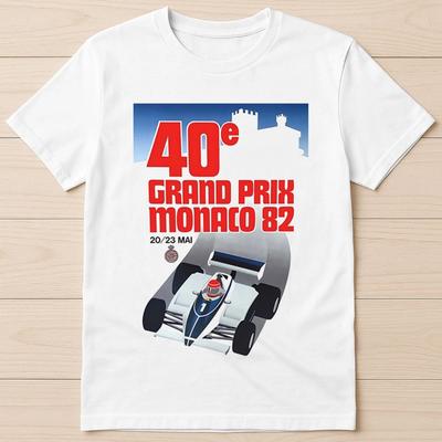 1982 Monaco Grand Prix Rennsport Lustiges Geschenk T-Shirt 8036