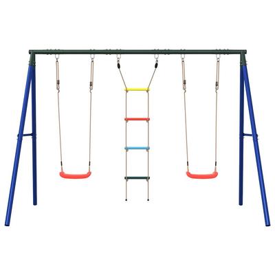 Swing Set with Swing Seats and Rope Ladder