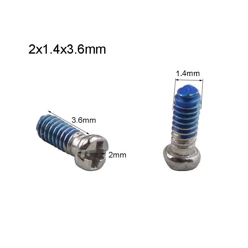 

200pcs Metal Frame Glasses Leg Screw Anti-Slip Blue Dispensing Screw For Optical Frame Repair