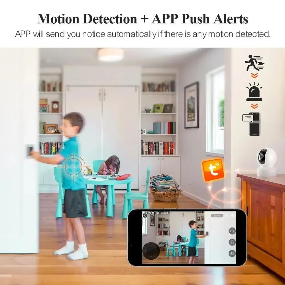 Smart Mini 5G Wifi IP 4MP Indoor Wireless Security Home CCTV Surveillance Camera Automatic Tracking Baby Monitor