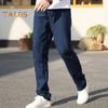 Herren Leinen Freizeithose Einfarbig Gerades Bein Hose Kordelzug Taille Dünne Sommerhose für Streetwear Reise Urlaub