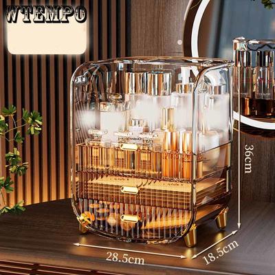 Cosmetics Storage Box Dust-proof Skin Care Products Desk Shelf Dresser Acrylic Facial Mask Storage Box Large Capacity