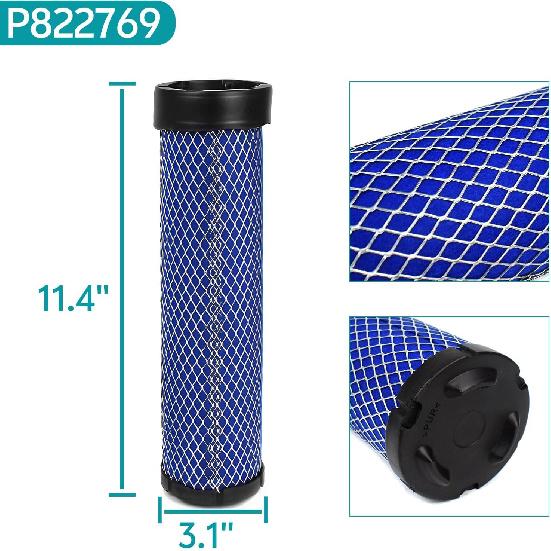 ca9246 Air Filter Kit P822768 P822769 Compatible with Donaldson Baldwin Air Filter RE68048 + RE68049, AF25553, AF25554, LAF8143, 46489, CA9246,