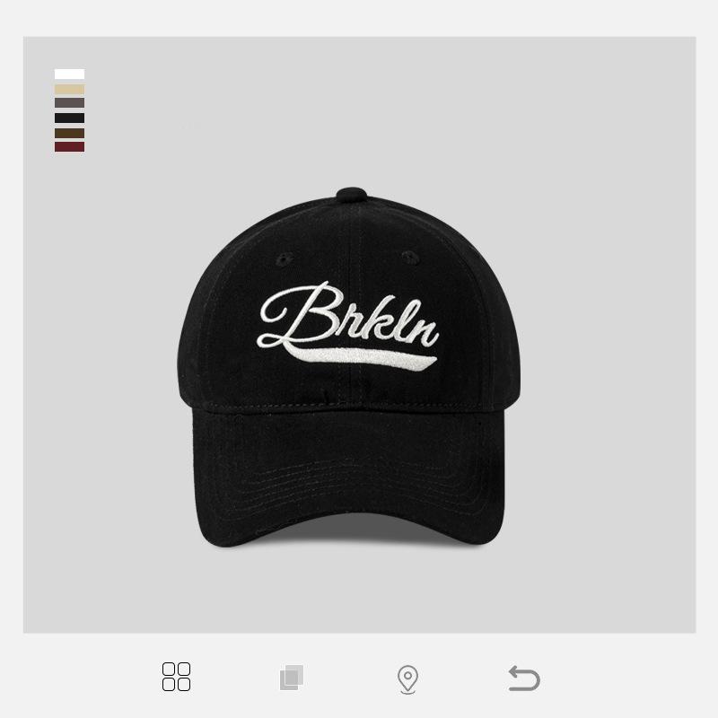 

American Retro Red and White Versatile Face Small Baseball Cap for Women with Big Heads and Wide Brim Casual Baseball Cap M（56-58cm）