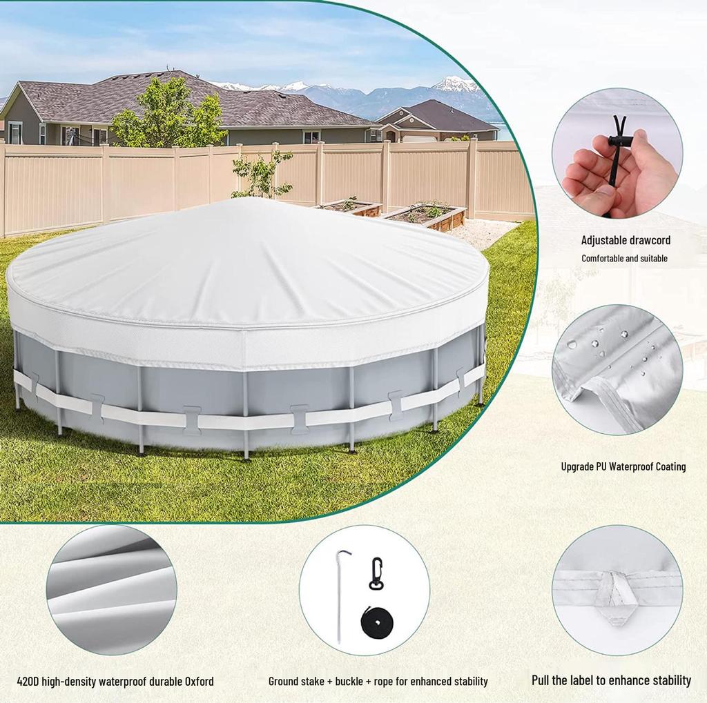 Waterproof Silver-Coated Outdoor Patio Pool & Furniture Cover