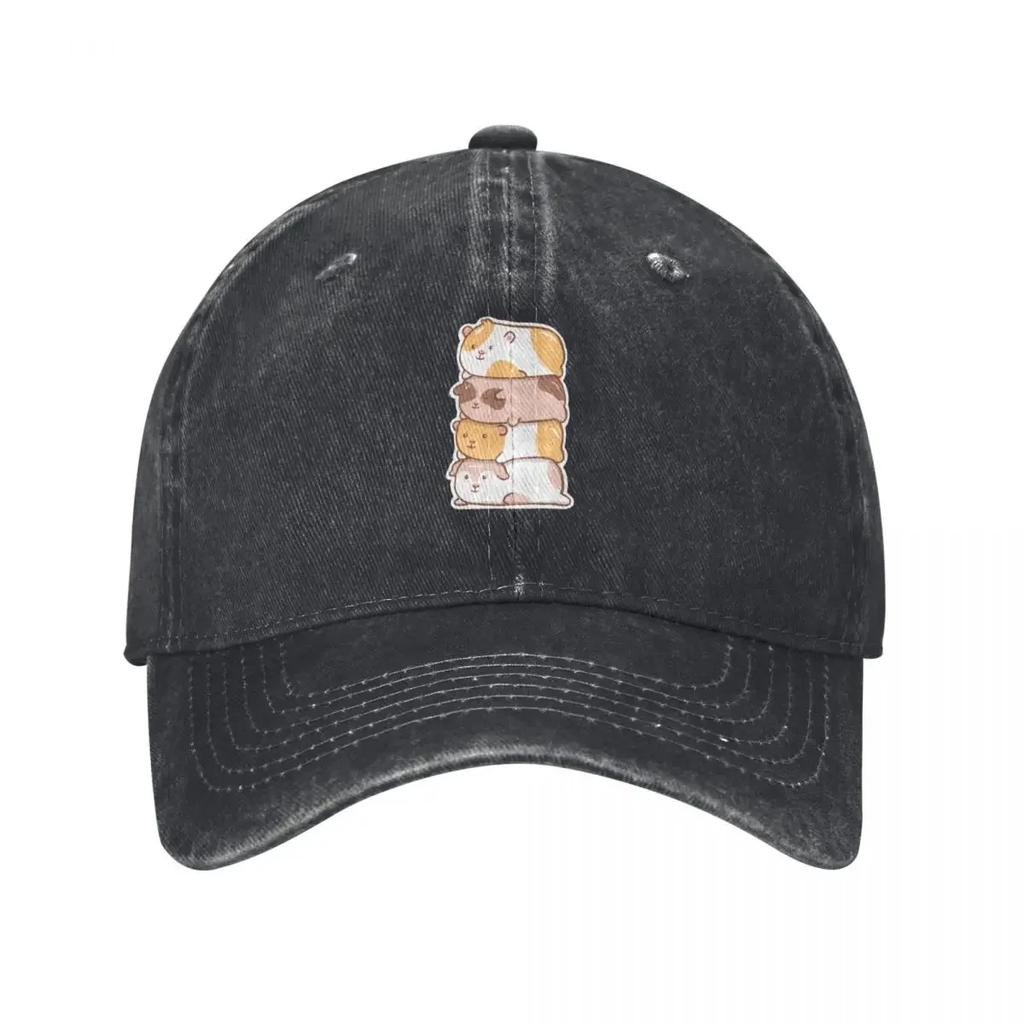 Guinea Pigs Kawaii Baseball Cap Hard Hat Fun Hats Rugby Horse Hat Unisexs Tennis Womens