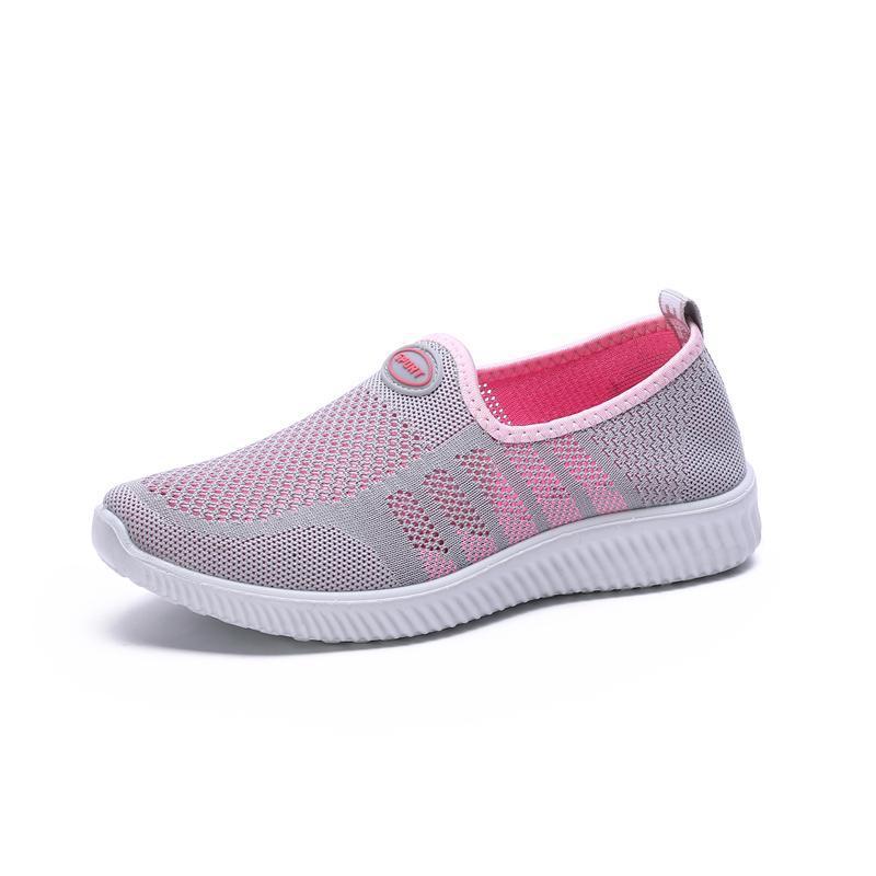 2024 spring new flying woven women's shoes walking light soft-soled sports shoes versatile casual shoes breathable mother shoes