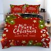 Merry Christmas Bedding Set King Queen Full Twin Size Kids Cartoon Duvet Cover Snow Comforter Cover 2/3pcs Polyester Quilt Cover