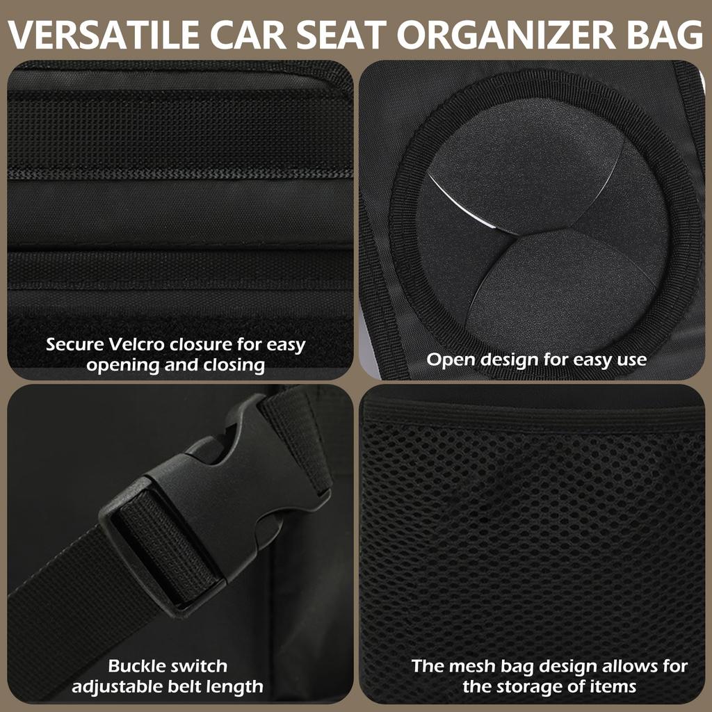 Manlyee Car Trash Can with Hanging Large Seat Back Car Seat Foldable Storage Car Garbage Can Lid, Type, Capacity, Waterproof, Wear-Resistant, Compact,