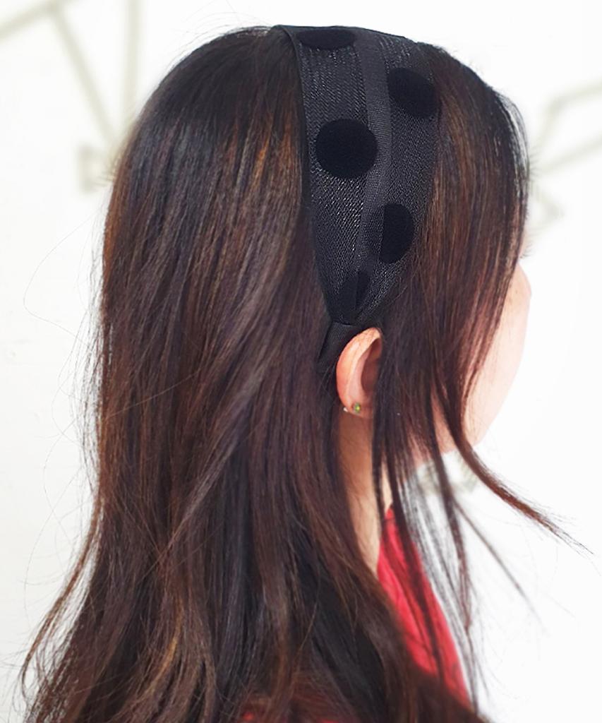 Racoha Velvet Dot Simple Hairband (No-Pain Hairband)
