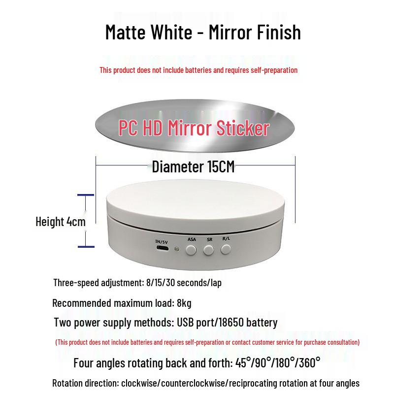 Adjustable Smart Electric Display Turntable for Live Streaming and Shooting