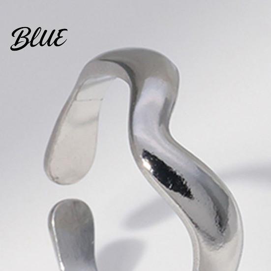 One-piece Open Ring Women Finger V-Shaped Curved Geometric Adjustable Fit