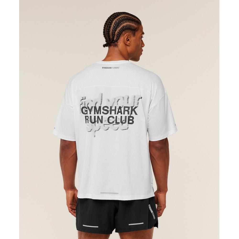 Gymshark Running Graphic T shirT Gs whiTe A4c9x Wb57