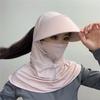 Cappello da Sole con Coulisse per Donna, Maschera Facciale con Protezione UV Estiva