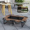 Elevated Dog Bed Foldable Pet Bed, Outdoor Dog Bed with Mesh Design, Coffee Oxford, 75 x 51 x 18 cm