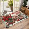 Christmas Outdoor Mat Merry Christmas and Happy New Year Indoor Floor Rug Welcome Front Doormats for Entrance Home Decor