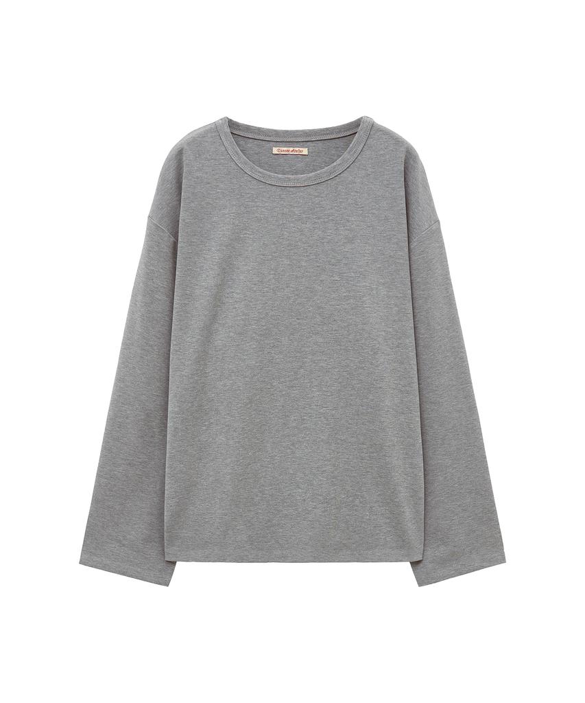 Banwonateullie A3553 Essential Long Sleeve_Melange Gray