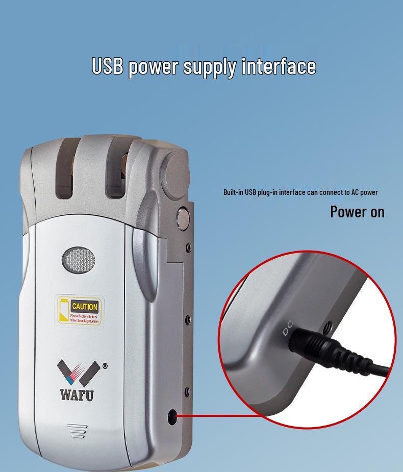 Wireless Remote-Control Smart Lock with Invisible Design and Electric Bull Head Lock for No-Drill Installation