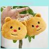Adorable Miniature Butter Bear Plush Keychain Storage Pouch Lovable Doll Accessory