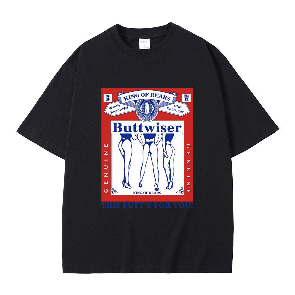 Zpěvačka Lana Del Rey Tričko Buttwiser Král zad Toto pozadí je pro tebe Trička Pánská Dámská Módní trend Oversized tričko Streetwear