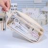 Transparent  INS Style School Case Large Capacity Pencil BagStationery Holder Waterproof Portable Pen Case Pencil Storage Bag