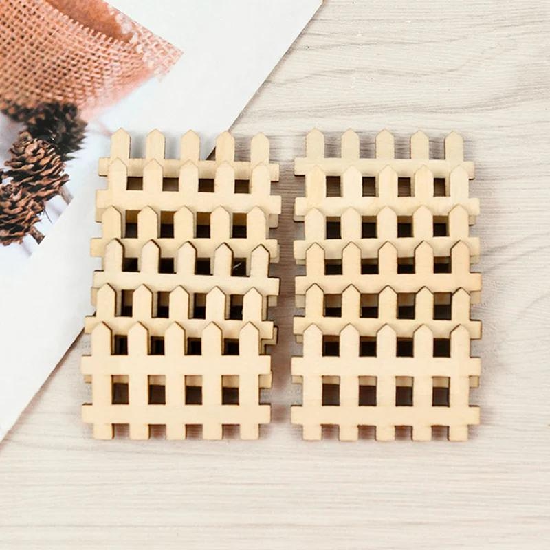 

Wooden Fence Decor,DIY Craft Enthusiasts, Fence-Shaped Wooden Scrapbook,Paper Art Cutting Wooden Ornaments,Suitable for Handmade