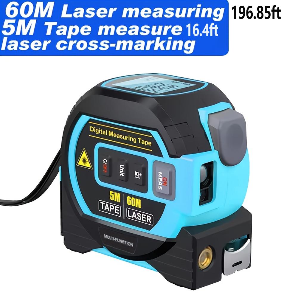 3-in-1 Tape Measure Laser Rangefinder with LCD Display Backlight Rangefinder Building Measurement device.Battery Not Included