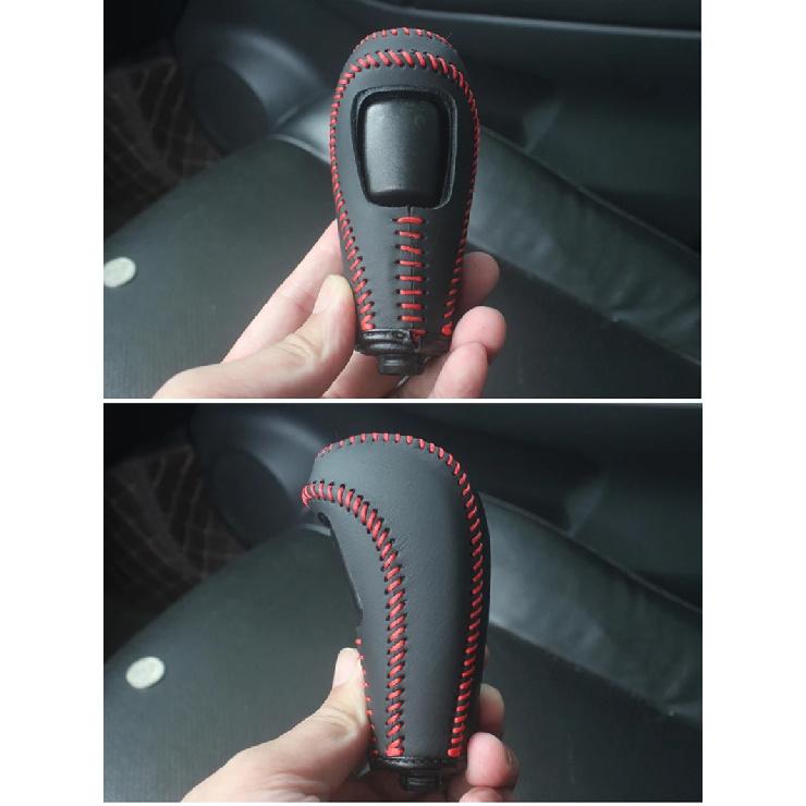Car Gear Shift Knob Cover For Ford Focus Mk2 2005-2014 Ford Mondeo Fusion Fiesta 2008-2012 Leather Gearbox Handle Cover