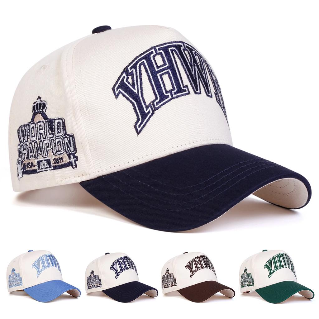 Unisex Yhwh Letter Embroidery Baseball Caps Outdoor Adjustable Spring And Autumn Casual Sunscreen Hat