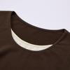 Women's Faux Two-Piece Round Neck Knit Top