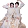 Women's Velvet Long-Sleeve Bridesmaid Dress for Autumn/Winter 2024