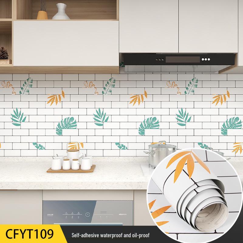 Autocollants muraux de cuisine résistants à l'huile et à l'eau: Papier peint pour cuisinière anti-moisissure, résistant aux hautes températures pour carrelage