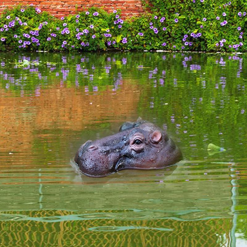 Nilpferd Schwimmende Dekoration Gartendekor Nilpferd Kopf Statue Teich Schwimmender Hippo Kopf Landschaft Hippo Kopf Dekor