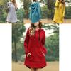 Cozy Womens Winter Long Sleeve Tunic Tops Pullover Hoodie Dress In Six Colors