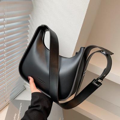 Vintage Halbmond-Umhängetasche für Damen, weiches Leder, Unterarmtasche, neue Umhängetasche, Luxusmarken-Achseltasche
