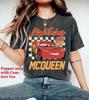 Disney Pixar Verdák McQueen Kockás Vintage Póló WDW Disney Nyaralás Póló Verdák Villám McQueen Póló